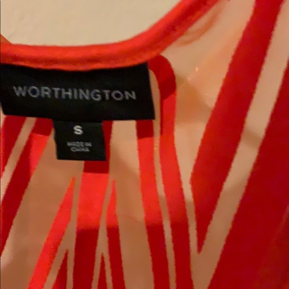 Worthington 🦞red sheer geometric layering tank - Picture 5 of 5